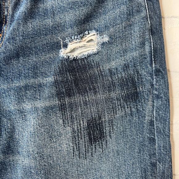 Abercrombie & Fitch Signature Collection Ankle Straight Distressed Jean Denim - Picture 5 of 6